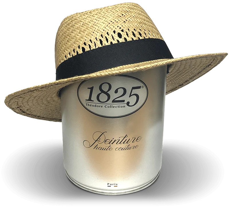 Pot de peinture Peintures 1825 avec chapeau de paille